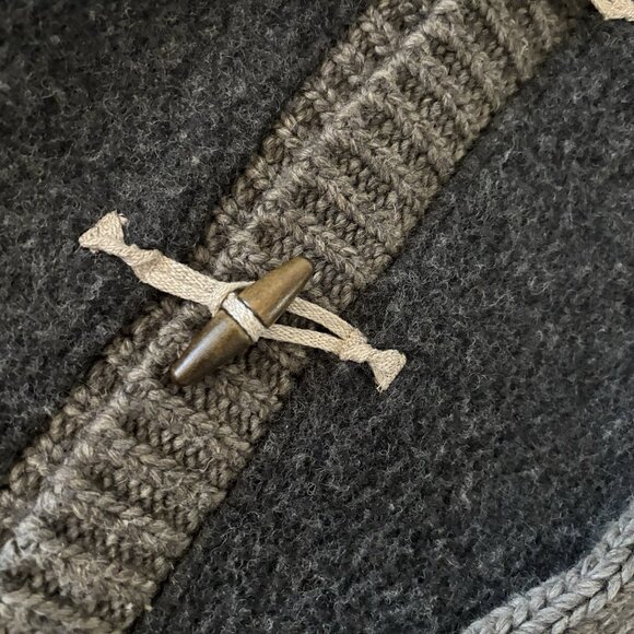 Zara Men Denim Couture Chunky Knit Cardigan Sweater Hairy Wool Blend Men’s M - Picture 11 of 16